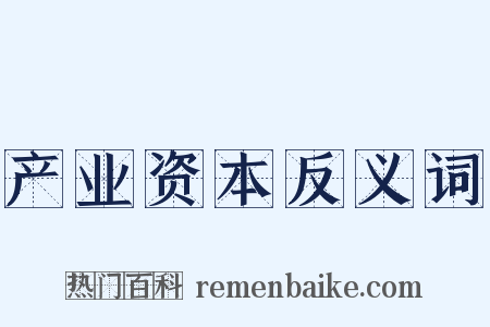 产业资本反义词是什么意思的图片